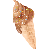 Chocolate ice cream cone png