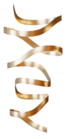 Twisted golden ribbon on transparent background png