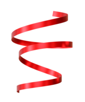 Twisted red ribbon on transparent background png