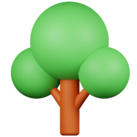 3d realista árvore ícone png
