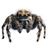 AI generated Jumping spider isolated on transparent background png