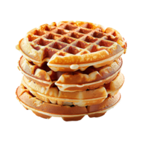 AI generated Belgian waffle isolated on transparent background png