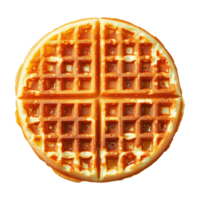 AI generated Belgian waffle isolated on transparent background png
