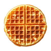 AI generated Belgian waffle isolated on transparent background png