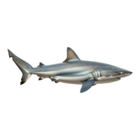ai generato squalo isolato su trasparente sfondo png