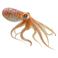 AI generated Squid isolated on transparent background png