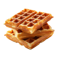 AI generated Belgian waffle isolated on transparent background png