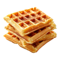 AI generated Belgian waffle isolated on transparent background png