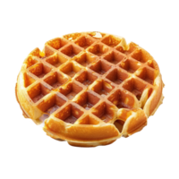 AI generated Belgian waffle isolated on transparent background png