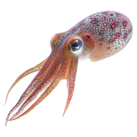 AI generated Squid isolated on transparent background png