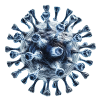 AI generated Virus cell isolated on transparent background png