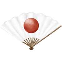 Japanese flag pattern fan png