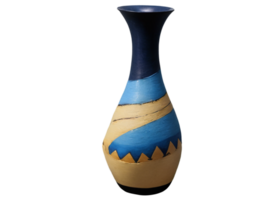 AI generated A beautiful and different vase with different shapes drawn on it png