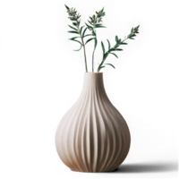 AI generated A beautiful and different vase with different shapes drawn on it png