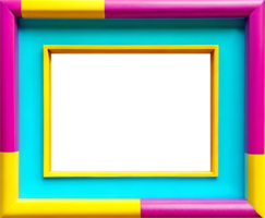 AI generated colorful frame with a transparent background png