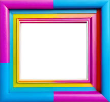 AI generated colorful frame with a transparent background png