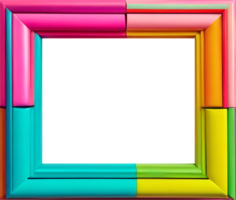 AI generated a colorful frame with a transparent background png