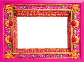 AI generated a pink frame with colorful decorations png