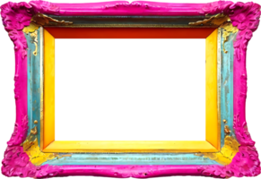 AI generated a colorful frame with a pink and blue border png