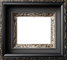 AI generated an empty frame with a black background png