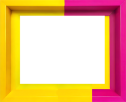 AI generated a yellow and pink square frame with a transparent background png