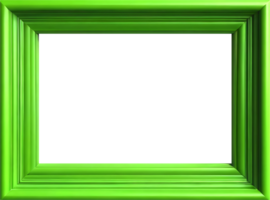 AI generated green frame on transparent background png