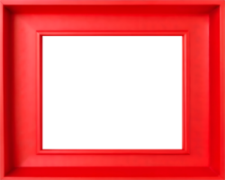 AI generated red square frame on transparent background png