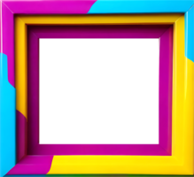 AI generated colorful frame with a transparent background png