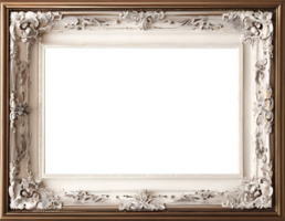 AI generated an empty frame with a white background png