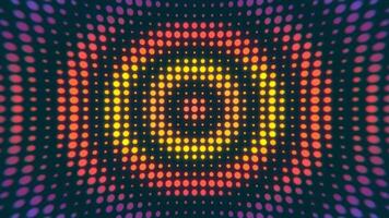 Rippling halftone dots pattern with radiating ripples of colorful circles. Full HD and looping abstract background animation. video