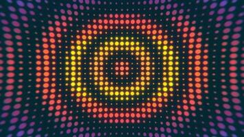 Rippling halftone dots pattern with radiating ripples of colorful circles. Full HD and looping abstract background animation. video