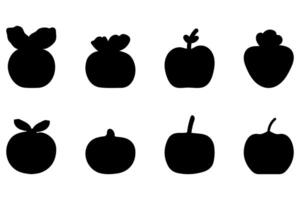 Fruta sencillo icono. comida plano diseño vector