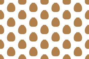 Clay pot seamless pattern design vector