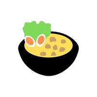 A bowl of meat soup vector