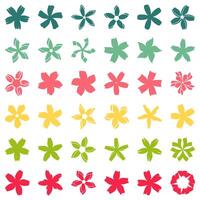 Flower icon set. Botanical Vector