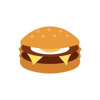 delicioso hamburguesa icono. comida plano diseño vector