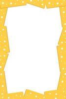 Cheese frame drops background. Liquid cheese drip vector