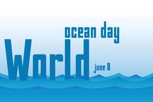 salvar mundo océanos día submarino bandera vector