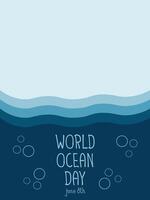 Save World oceans day underwater banner vector