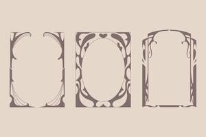 Art Nouveau Style Frames vector