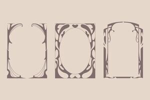 Art Nouveau Style Frames vector