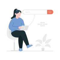 browsing the internet illustration concept vector