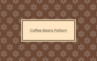 Coffee pattern with line art coffee beans vector