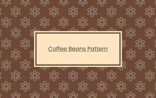 Coffee pattern with line art coffee beans vector