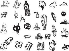 Assorted set of object illustrations vector