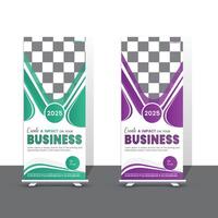 Professional Corporate Business Roll Up Banner Design Templates vector