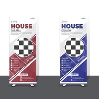 Modern and Professional Real Estate Roll Up Banner Design Templates vector