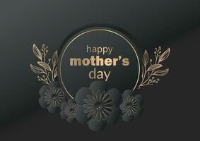 Happy mothers event day illustration greeting card with text flower abstract background vector