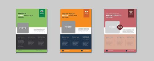 Corporate Flyer Layout with Graphic Elements and Orange Accents vector