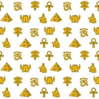 Seamless pattern with Egypt icons. vector